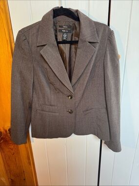 Style & Co. Women's Brown Two-Button Tailored Blazer